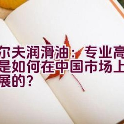 埃尔夫润滑油：专业高端品牌是如何在中国市场上传承与发展的？