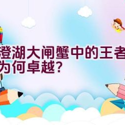 阳澄湖大闸蟹中的王者：品质为何卓越？