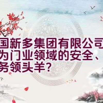 中国新多集团有限公司：是否为门业领域的安全、品质与服务领头羊？