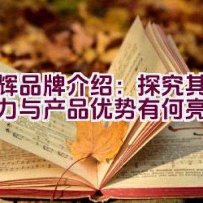 国辉品牌介绍：探究其品牌实力与产品优势有何亮点？