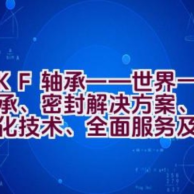 SKF轴承——世界一流的轴承、密封解决方案、机电一体化技术、全面服务及润滑系统领导者？