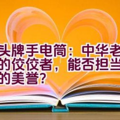 “虎头牌手电筒：中华老字号中的佼佼者，能否担当’中华之最’的美誉？”