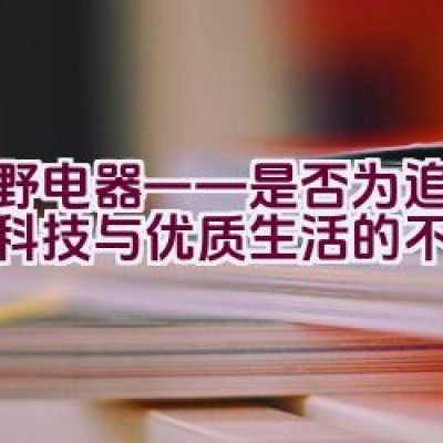 夏野电器——是否为追求卓越科技与优质生活的不二之选？