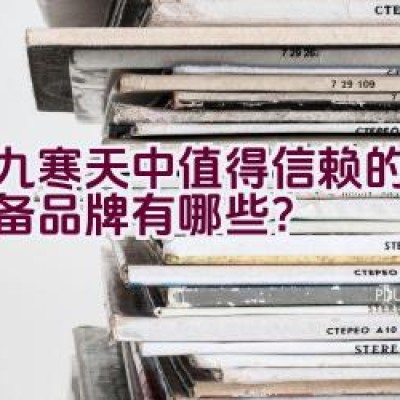 数九寒天中值得信赖的焊接装备品牌有哪些？