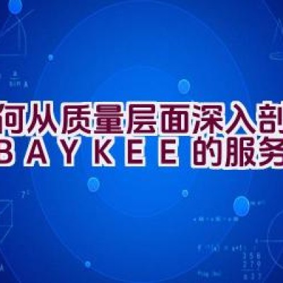 如何从质量层面深入剖析柏克BAYKEE的服务体系？