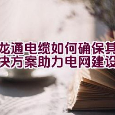 汇龙通电缆如何确保其线缆解决方案助力电网建设？