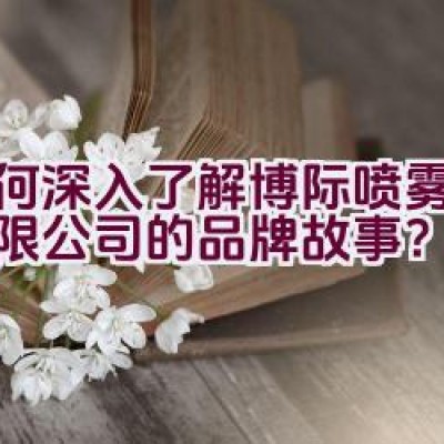 “如何深入了解博际喷雾系统有限公司的品牌故事？”