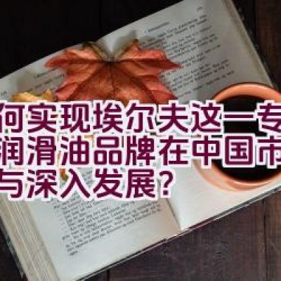 如何实现埃尔夫这一专业高端润滑油品牌在中国市场的传承与深入发展？