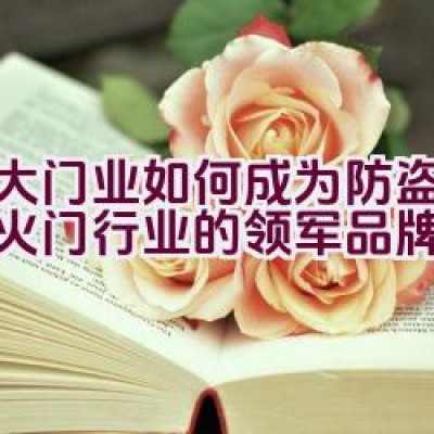 金大门业如何成为防盗门与防火门行业的领军品牌？