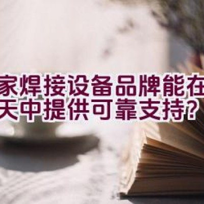 哪家焊接设备品牌能在数九寒天中提供可靠支持？