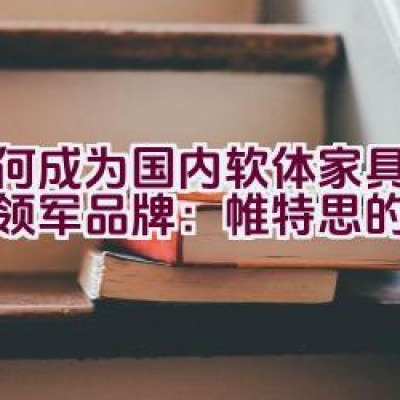 “如何成为国内软体家具领域的领军品牌：帷特思的故事”