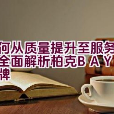 如何从质量提升至服务体验：全面解析柏克BAYKEE品牌