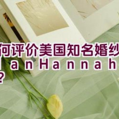 如何评价美国知名婚纱品牌Alan Hannah的产品线？