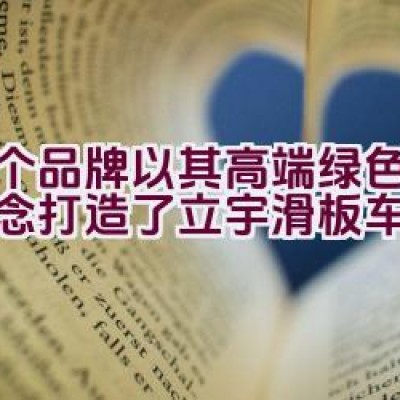 哪个品牌以其高端绿色环保理念打造了立宇滑板车？