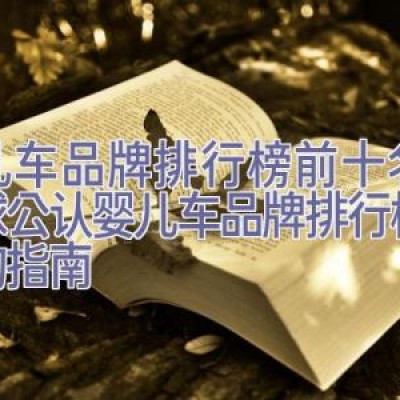 婴儿车品牌排行榜前十名，全球公认婴儿车品牌排行榜及选购指南