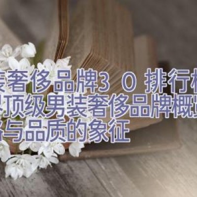 男装奢侈品牌30排行榜，世界顶级男装奢侈品牌概览：风格与品质的象征