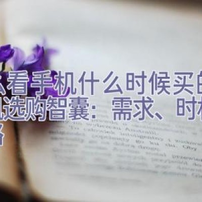 怎么看手机什么时候买的，手机选购智囊：需求、时机与策略