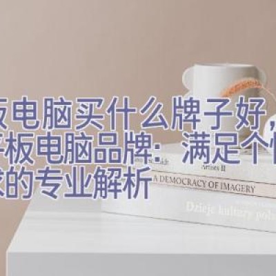 平板电脑买什么牌子好，精选平板电脑品牌：满足个性化需求的专业解析