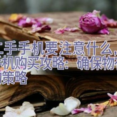 买二手手机要注意什么，二手手机购买攻略：确保物有所值的策略