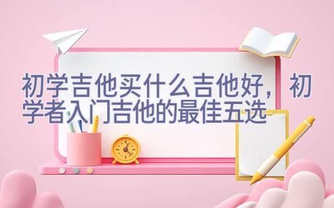 初学吉他买什么吉他好，初学者入门吉他的最佳五选