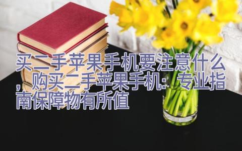 买二手苹果手机要注意什么，购买二手苹果手机：专业指南保障物有所值