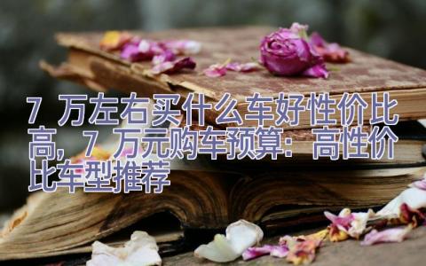 7万左右买什么车好性价比高，7万元购车预算：高性价比车型推荐